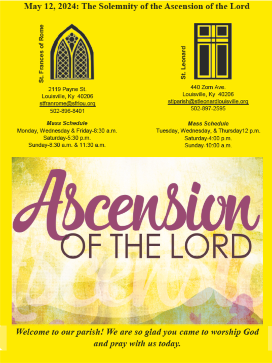 Bulletin for May 12th - The Ascension of Our Lord