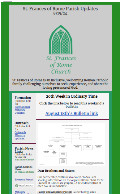 Weekly Parish Newsletter - 8/15/24