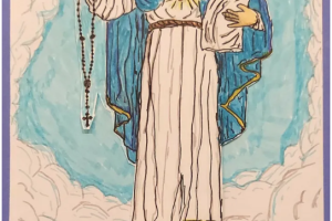 John Bawa depiction of Our Lady of the Rosary