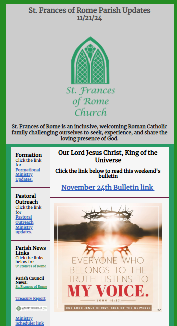 Parish Weekly Newsletter -11/21 through 12/5