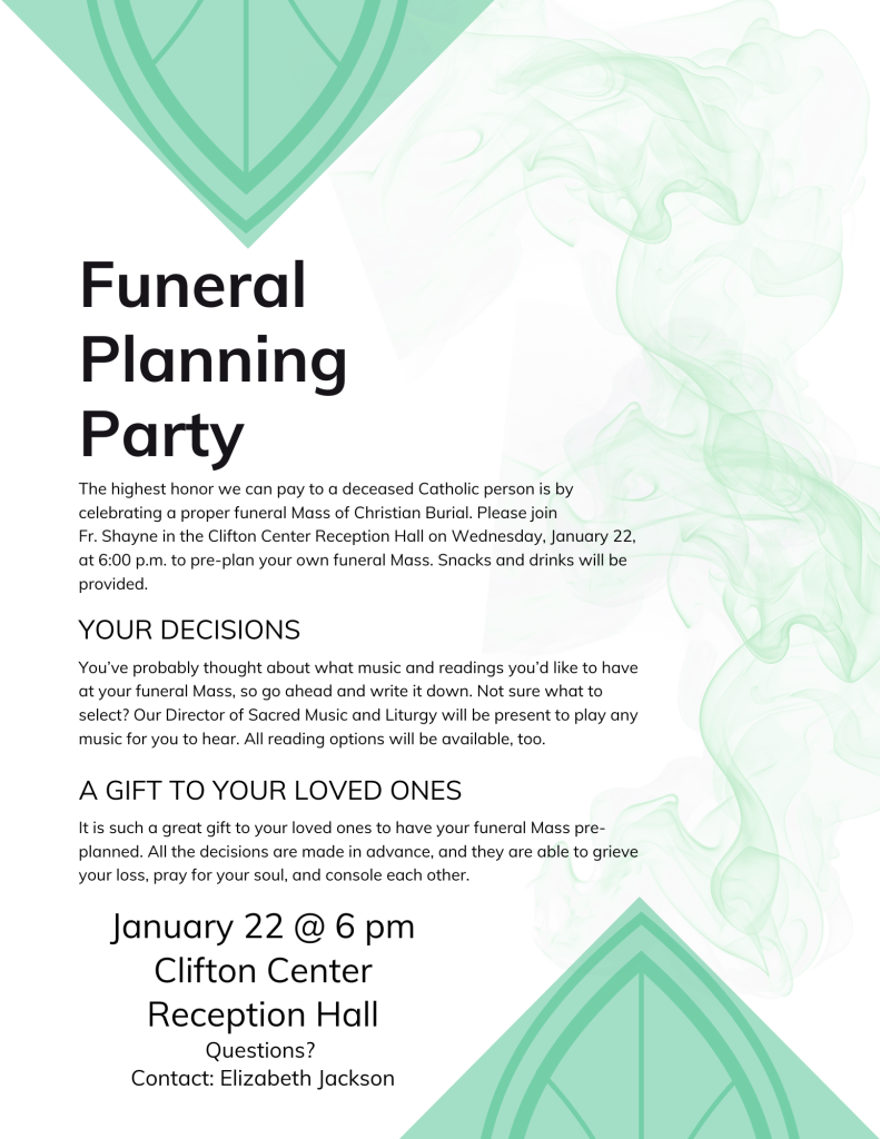 Come Join Us for a Funeral Planning Party